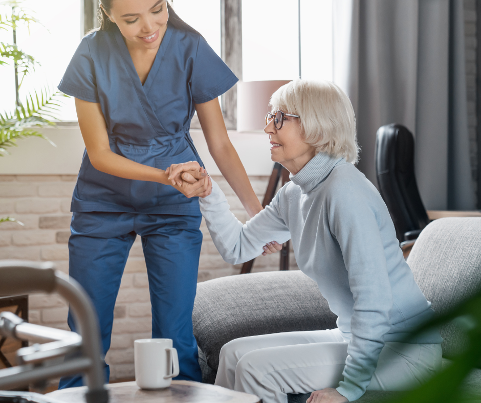 Sonographer or ultrasound tech helping a patient